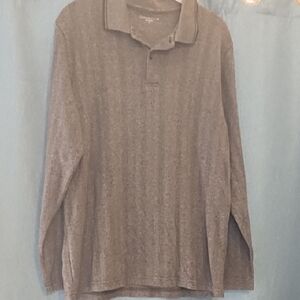 Covington Men's Gray Long Sleeve Polo Shirt